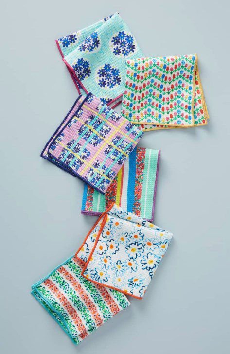 Get excited about doing dishes with these bright dish cloths